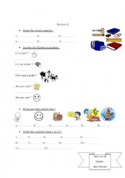 English Worksheet: beginner review