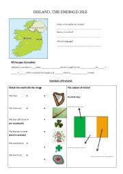 English Worksheet: IRELAND, THE EMERALD ISLE