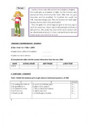 English Worksheet: END OF SEMESTER TEST N1