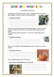 English Worksheet: Guided writing. Writing A2