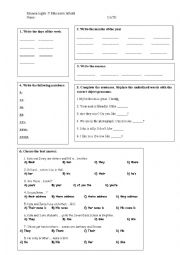 English Worksheet: Examen