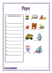 English Worksheet: Toys