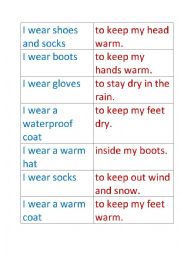 English Worksheet: Winter warm up