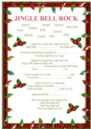 Jingle Bell Rock - ESL worksheet by Cassy