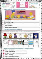 English Worksheet: Alys house part 2