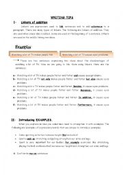 English Worksheet: writing tips