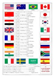 Countries Nationalities and Flags