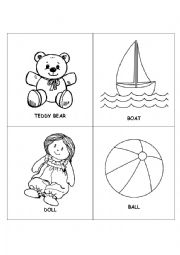 English Worksheet: toys flash-cards