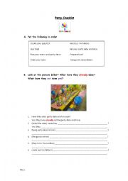 English Worksheet: Present Perfect (already/yet/just)