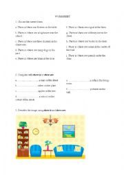 English Worksheet: There is / there are 