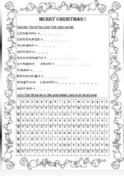 English Worksheet: Merry Christmas 2 different activities