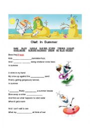 English Worksheet: In summer by Olaf