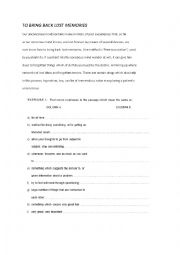 English Worksheet: reading activity