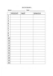 English Worksheet: dictation