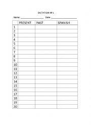 English Worksheet: dictation