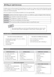 English Worksheet: Opinion Essay