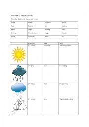 Weather Worksheet