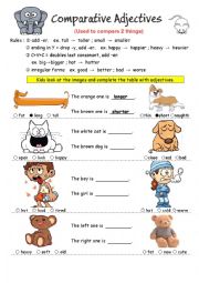 English Worksheet: Comparative Adjectives