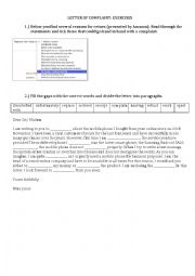 English Worksheet: Letter of Complaint