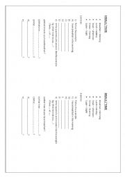 English Worksheet: Meals and time