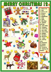 English Worksheet: Merry Christmas : new matching 2