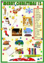 English Worksheet: Merry Christmas : new matching 3