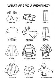 English Worksheet: Clothes (What are you wearing?)