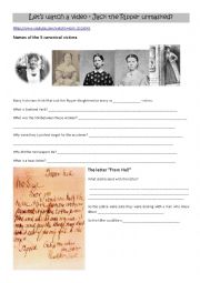 English Worksheet: Jack the Ripper unmasked