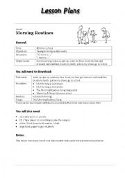 English Worksheet: Morning Routines