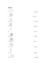 English Worksheet: Learn about clothes