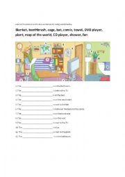 English Worksheet: At home