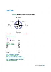 English Worksheet: weather 