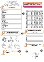 English Worksheet: CHRISTMAS ACTIVITIES