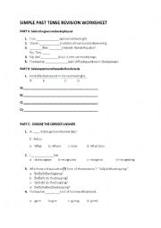 English Worksheet: simple past tense revision for vocational and technical high schools
