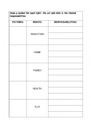 English Worksheet: Rights and responsabilities