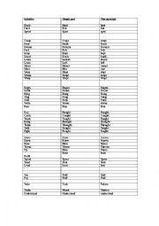 Irregular verbs