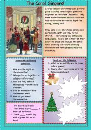 English Worksheet: The Carol Singers