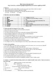 English Worksheet: 