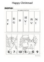 English Worksheet: Christmas puzzle