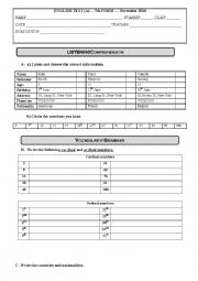 English Worksheet: Personal Identification