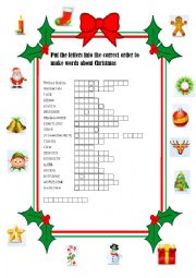 English Worksheet: Christmas Vocabulary