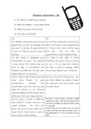 English Worksheet: May I speak to ...... ?