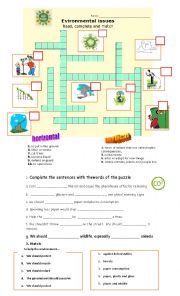 English Worksheet: Help save the planet