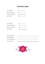 English Worksheet: Present Simple - Question Form