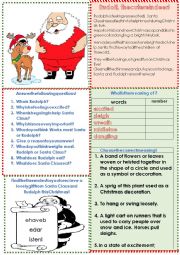 English Worksheet: Rudolph the cute reindeer