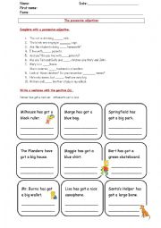 English Worksheet: possession