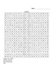 9th form : smoking word search 