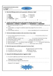 English Worksheet: Quiz for 2nd year bac Gateway 2