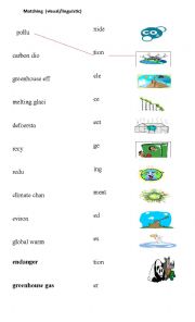 English Worksheet: Save the planet activities MI