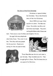 English Worksheet: The First Christmas